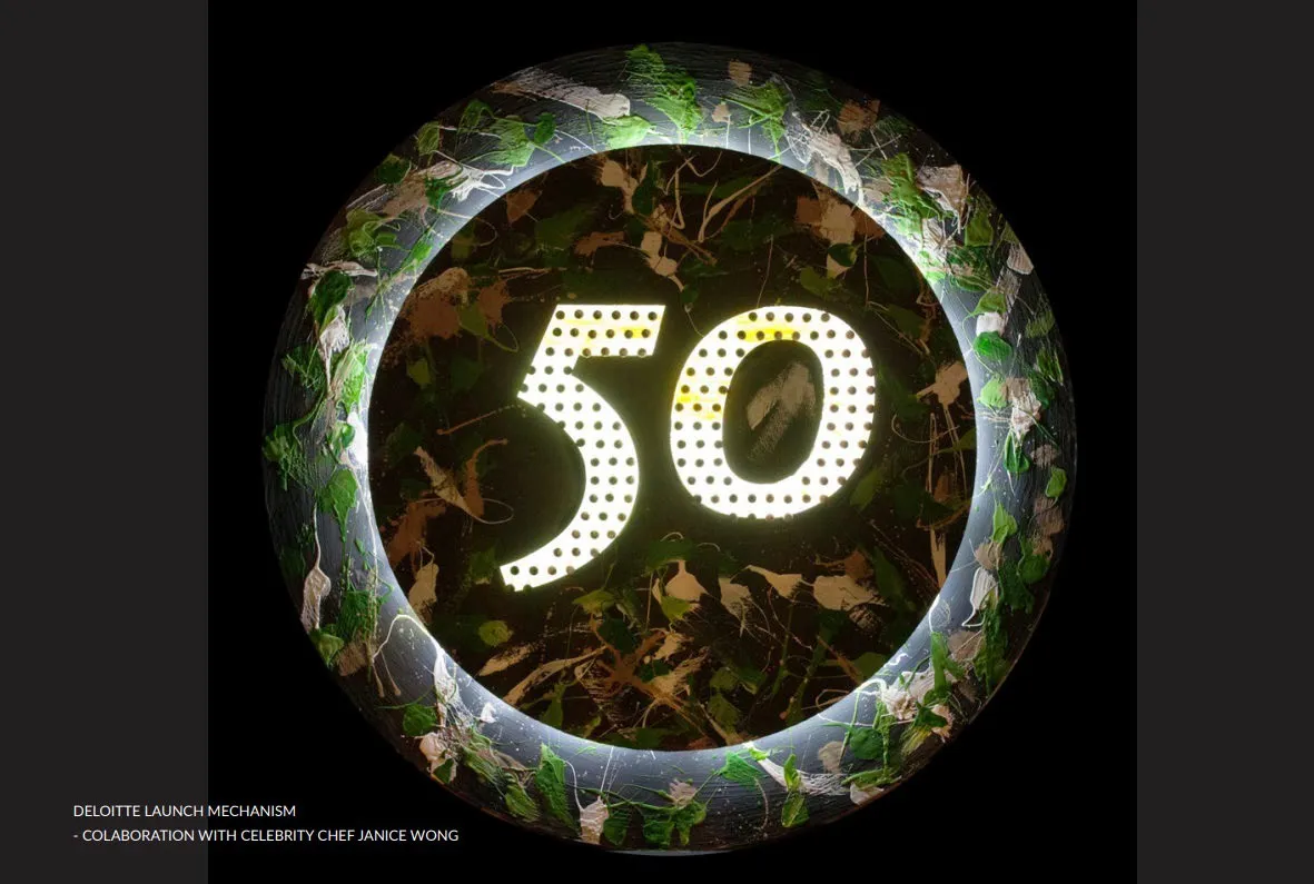 Illuminated Deloitte 50 logo