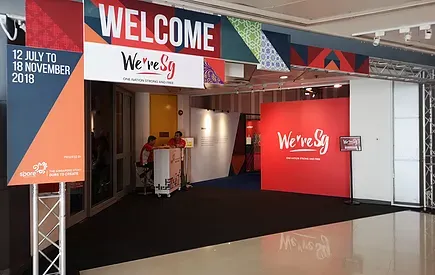 Entrance of the We're SG exhibition