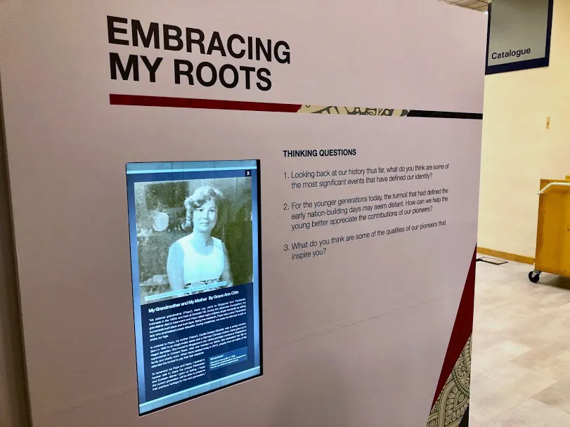Embracing My Roots panel with a video screen