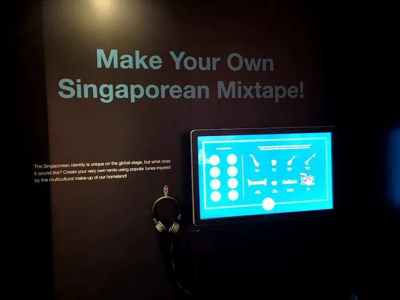 Make Your Own Singaporean Mixtape touchscreen station